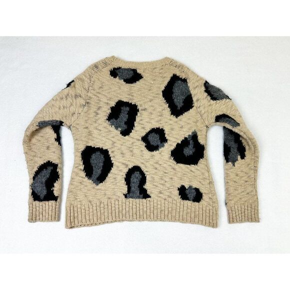 Sleeping On Snow Sweater Large Leopard Print Wool Mohair Blend - Picture 3 of 8